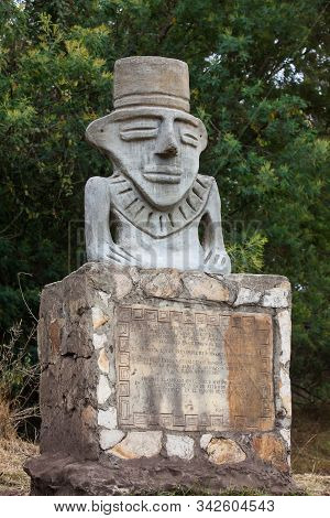 Facatativa, Colombia - January, 2029:  Giant Stone Reproduction Of The Anthropomorphic Objects Elabo