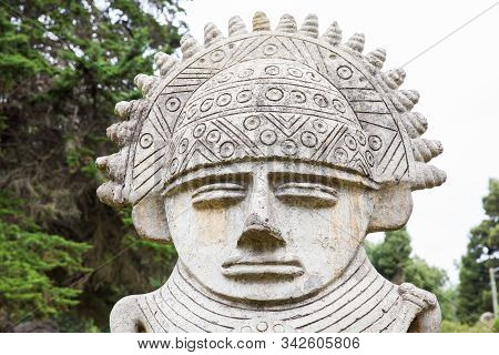 Facatativa, Colombia - January, 2029:  Giant Stone Reproduction Of The Anthropomorphic Objects Elabo