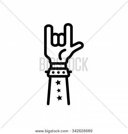 Black Line Icon For Rock Cliff Reef Cob Scaur Stone
