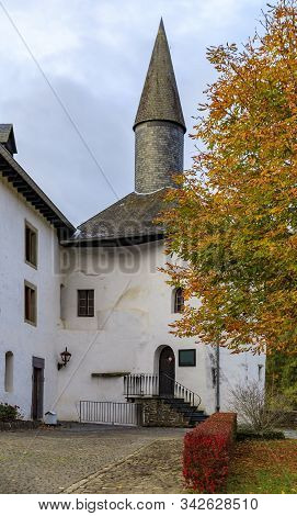 Medieval Clervaux Castle In Luxembourg, Dating Back To The 12th Century With A Museum Dedicated To W