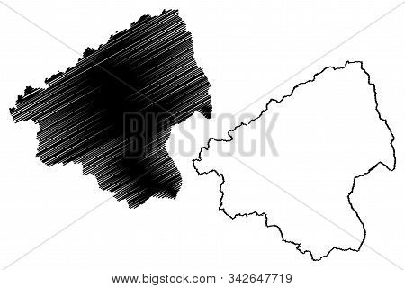 Elbasan County (republic Of Albania) Map Vector Illustration, Scribble Sketch Elbasan Map