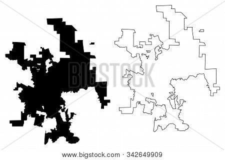 Escondido City, California (united States Cities, United States Of America, Usa City) Map Vector Ill