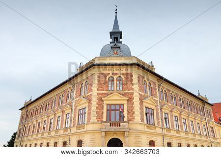 Education In Hungary. Public High School (hungarian: Allami Gimnazium) In Keszthely, Hungary.