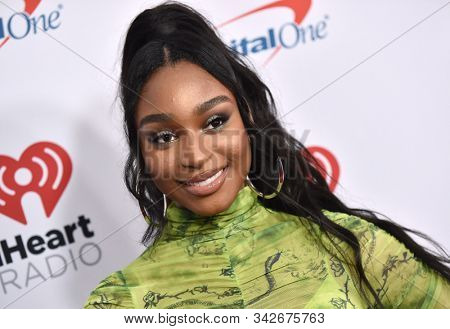 LOS ANGELES - DEC 06:  Normani Kordei arrives for the KIIS FM Jingle Ball 2019 on December 06, 2019 in Los Angeles, CA                