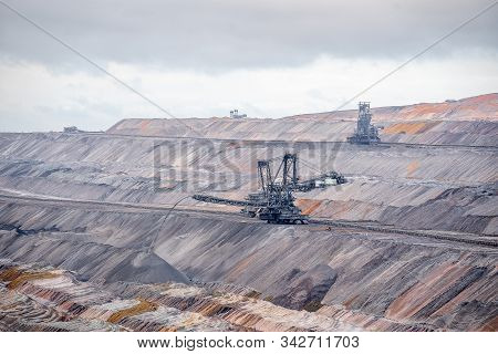 A Lignite Mine Or Lignite Quarry Is A Open-cast Mine Where Lignite Is Extracted. Brown Coal Mines Ar