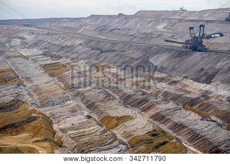 A Lignite Mine Or Lignite Quarry Is A Open-cast Mine Where Lignite Is Extracted. Brown Coal Mines Ar