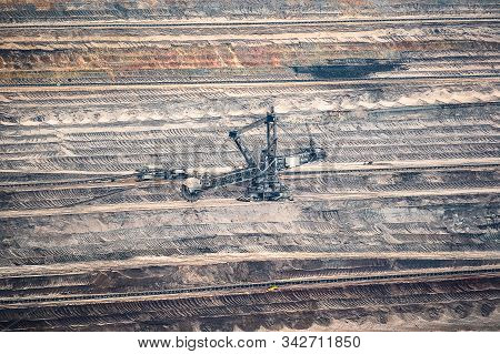 A Lignite Mine Or Lignite Quarry Is A Open-cast Mine Where Lignite Is Extracted. Brown Coal Mines Ar