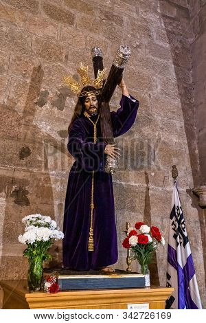 Merida, Spain - November 05, 2019: The Basilica Of Santa Eulalia In Merida Is A Religious Building I