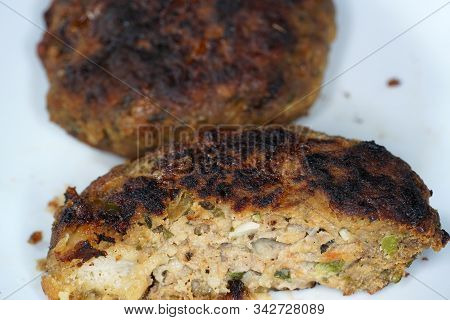 Delicious Meatballs Fried Crispy Brown And Served Hot