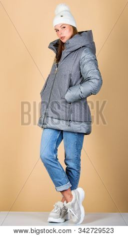 Street Style. Girl Wear Fashion Clothes. Winter Outfit Concept. Modern Style. Look Fashionable. Aest