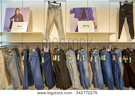 BERLIN, GERMANY - CIRCA SEPTEMBER, 2019: interior shot of Gina Tricot store in Berlin.