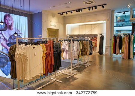 BERLIN, GERMANY - CIRCA SEPTEMBER, 2019: interior shot of Gina Tricot store in Berlin.