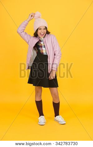 Best Free Time. Beauty Fashion For Kid. Back To School. Ready For Winter Vacation. Cosy Autumn Cloth