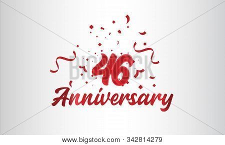 Anniversary Celebration Background. With The 46th Number In Gold And With The Words Golden Anniversa