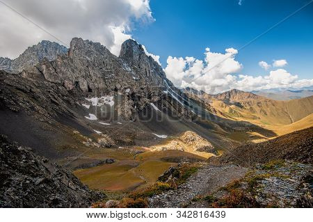 View Of The Chaukhi Mountain Near Juta, Georgia