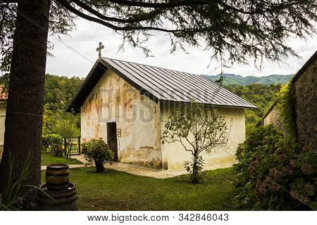 The Saint Nicholas Of Myra Church In Serbian Orthodox Monastery (cloister) Moracha In Montenegro, Fo