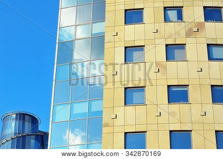 Warsaw,poland 10 May 2016.the New Polish Television Building In Warsaw Confronts The Surrounding Ban