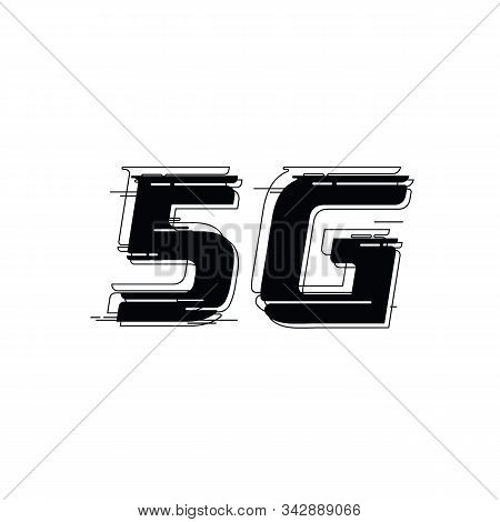 Vector Graphic 5g Logo Sign Design Template With Speed Font Style. For Event, Promo, Logo, Banner, M