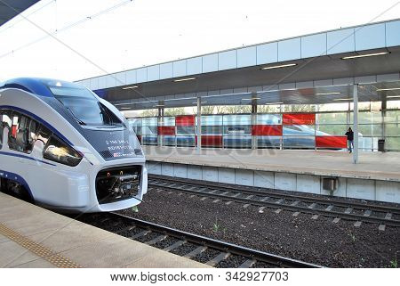 Warsaw,poland. August 2016.dart Ed161 Long-distance Train, Produced By The Polish Company Pesa For P