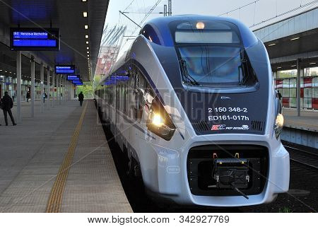 Warsaw,poland. August 2016.dart Ed161 Long-distance Train, Produced By The Polish Company Pesa For P