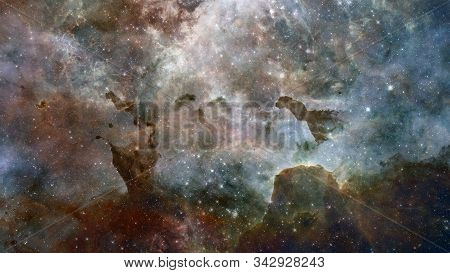 The Eagle Nebula In Deep. Elements Of This Image Furnished By Nasa