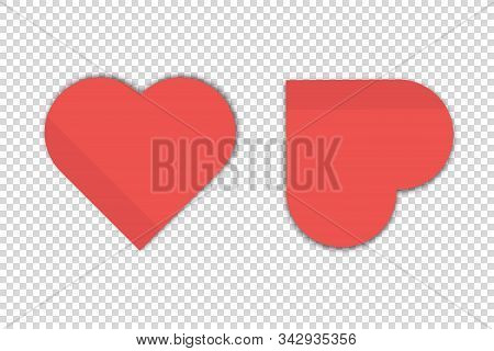 Note Paper In Form Of Heart Vector Illustration