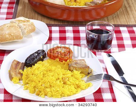 Arroz al Horno Ofen gekochter Reis