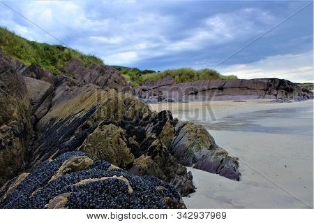 Beautiful Beach View At Derrynane Beach - Ring Of Kerry In Ireland