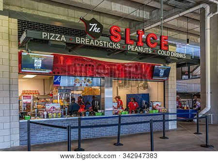 Atlanta, Georgia - June 13, 2019: Suntrust Park Is A Baseball Park Located In Atlanta Area. It Is Th