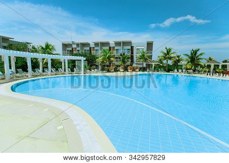 Las Brujas, Cayo Santa Maria, Cuba June 19, 2019 Beautiful Amazing Inviting View Of Vip Area Swimmin