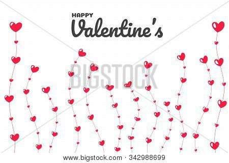 Heart Tree On The Day Of Love. The Tree Of Love That Is Growing On Valentine's Day.