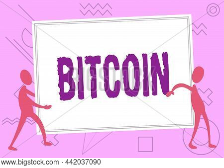 Writing Displaying Text Bitcoin. Business Showcase Cryptocurrency Blockchain Digital Currency Tradea