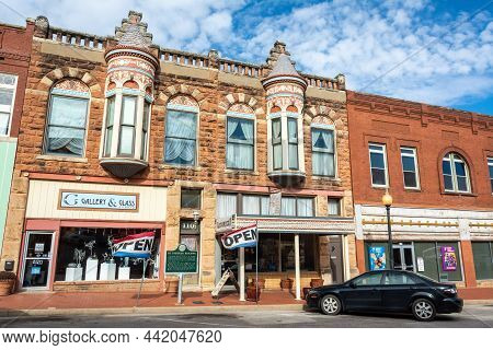 Guthrie, Oklahoma, United States Of America - January 19, 2017. Exterior View Of De Steiguer Buildin