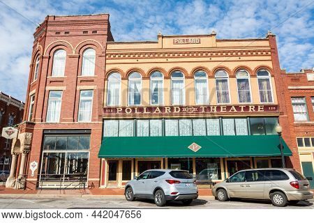Guthrie, Oklahoma, United States Of America - January 19, 2017. Exterior View Of Pollard Theatre Bui
