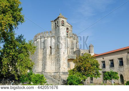View Of The Round Templar Church Of The Convent Of The Order Of Christ, In Portuguese Convento Do Cr