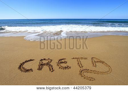 Creta เขียนบนหาดทราย