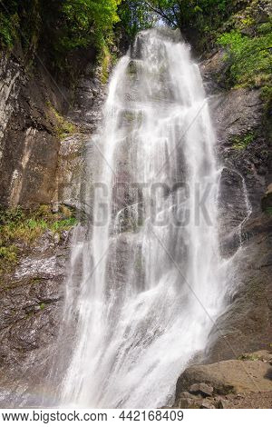 Makhuntseti Waterfall, One Of The Highest Waterfalls In Ajara. Point In A Acharistsqali River, Where