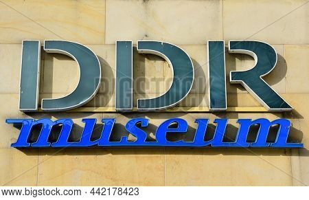 Berlin, Germany - November 10, 2018. Ddr Museum Sign At The Entrance To Ddr Museum In Berlin.