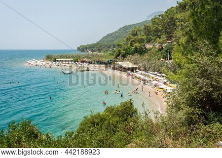 Akyaka, Mugla, Turkey - July 30, 2016. Cinar Beach Near Akyaka Village In Mugla Province Of Turkey, 