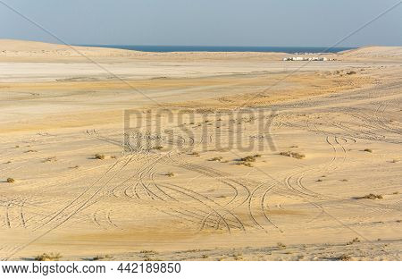 Landscape In Khor Al Adaid Desert In Qatar.