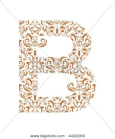 Floral Letter B. Ornament Font