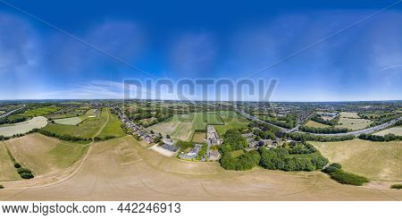 360 Degree Panoramic Sphere Aerial Photo Of The Uk Village Of Cleckheaton In Bradford West Yorkshire