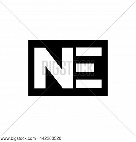 'ne' Company Name Initial Letters Monogram. Ne Letters Logo.