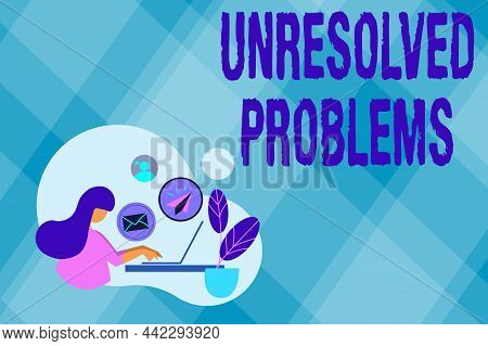 Hand Writing Sign Unresolved Problems. Conceptual Photo Those Queries No One Can Answer Unanswerable