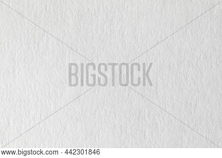 White Paper Background, Watercolor Paper Texture. Thick Fibrous Cardboard.