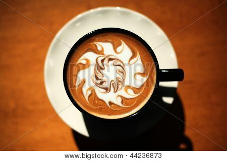 Hot Coffee AKA Latte Art photograhed in a POP ART style. The perfect image for all your Coffee Art related needs.