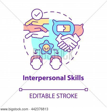 Interpersonal Skills Concept Icon. Create Trustful Business Partnerships. Successful Business Abstra