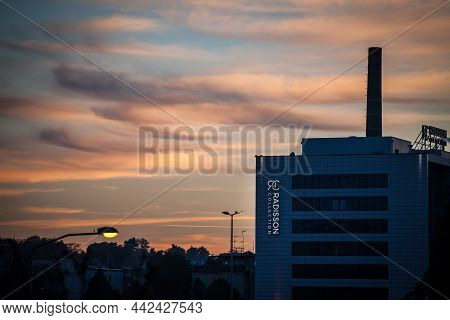 Belgrade, Serbia - November 1, 2020: Logo Of Radisson Collection In Front Of Their Hotel For Belgrad