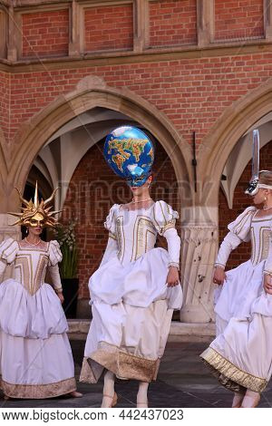 Krakow, Poland - July 29, 2021: Performance - Harmonia Mundi Performed By Cracovia Danza Ballet In T