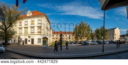 Vilnius, Lithuania - October 3, 2021: Museum Of The Radvilas Palace, The Only Surviving Renaissance 
